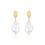 Shell pearl drop earrings by Mounir